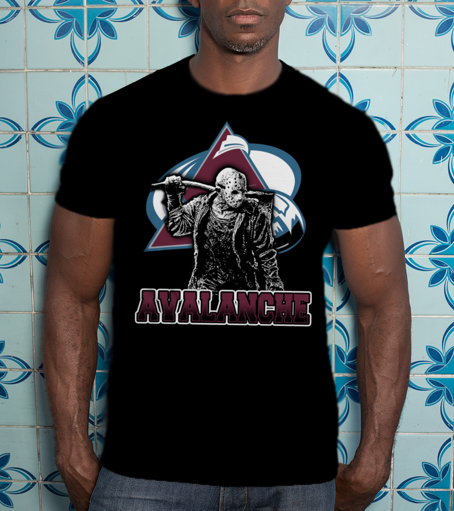 Jason Voorhees Colorado Avalanche Crossover Fan T-Shirt