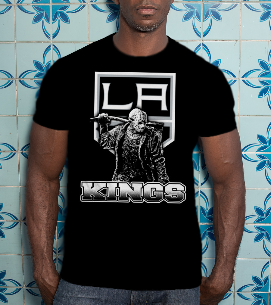 LA Kings Hockey Fans Featuring Jason Voorhees Crossover T-Shirt