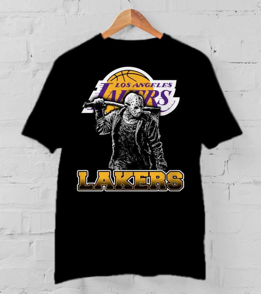 Jason Voorhees Los Angeles Lakers Fan Crossover T-Shirt