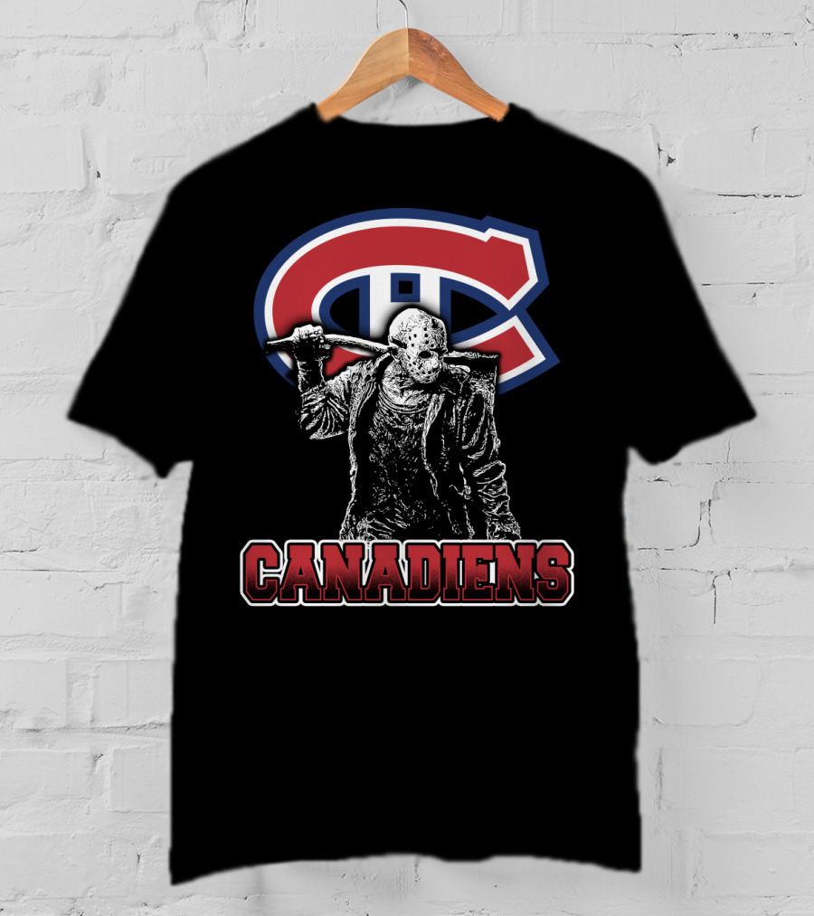 Jason Voorhees Hockey With Montreal Canadiens Logo Fans T-Shirt