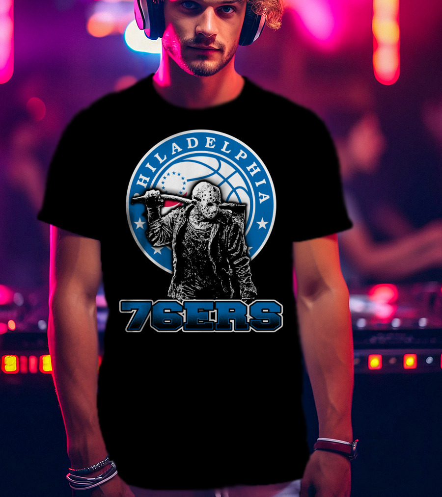 Philadelphia 76ers Jason Voorhees Crossover T-Shirt