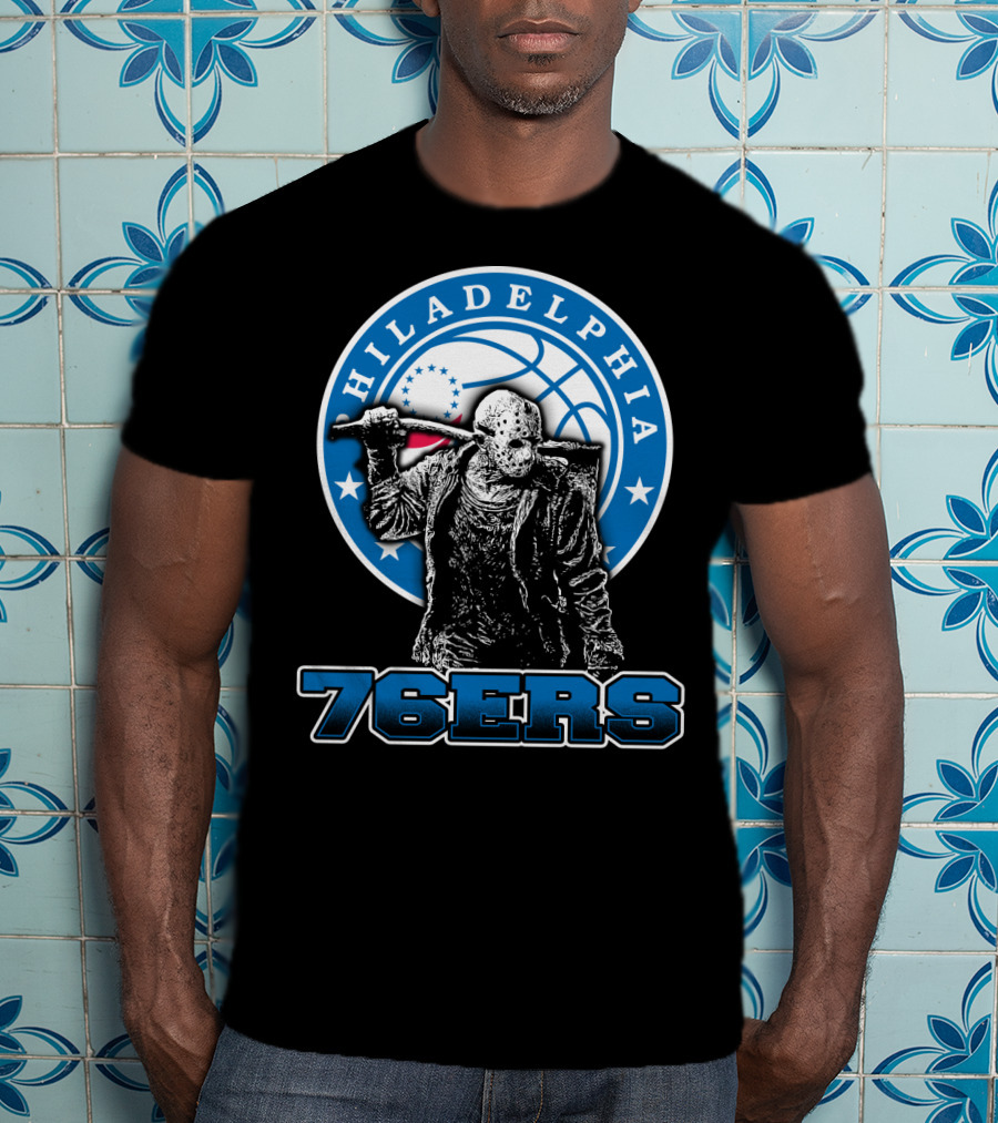 Philadelphia 76ers Jason Voorhees Crossover T-Shirt