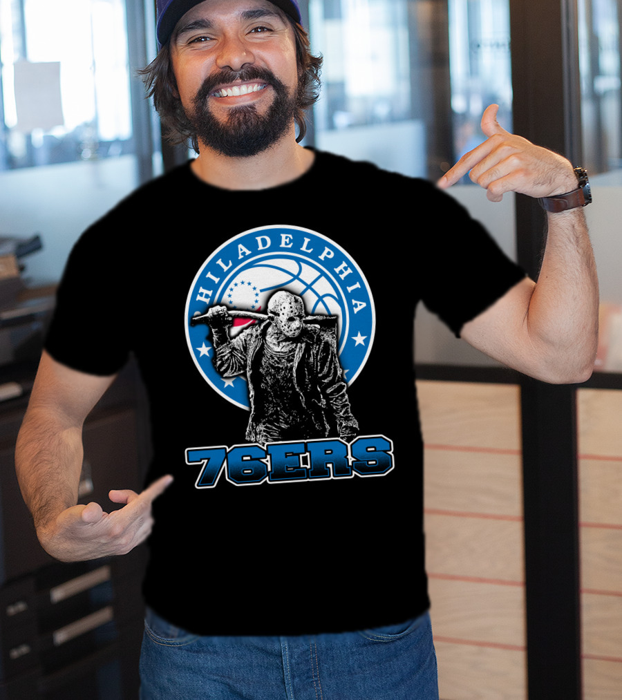 Philadelphia 76ers Jason Voorhees Crossover T-Shirt
