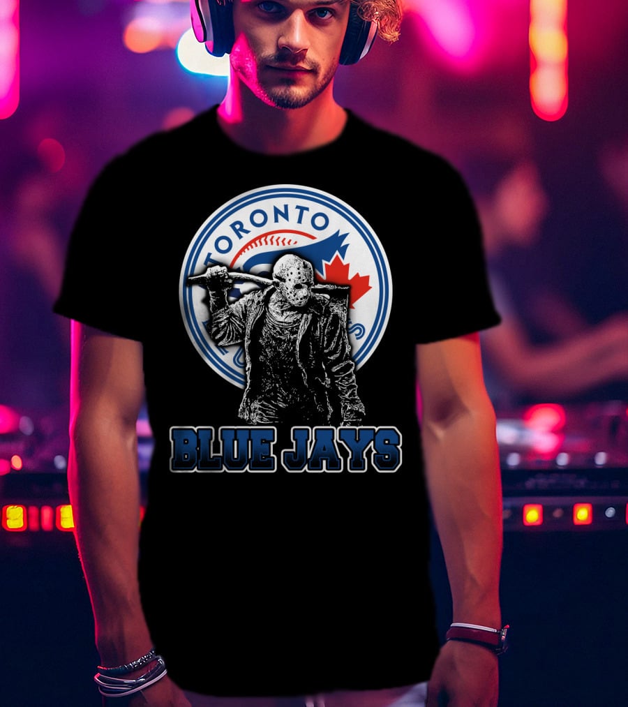 Jason Voorhees Toronto Blue Jays Crossover With Iconic T-Shirt