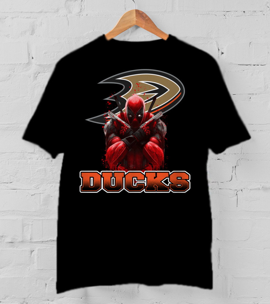 Anaheim Ducks Deadpool Fans Crossover T-Shirt
