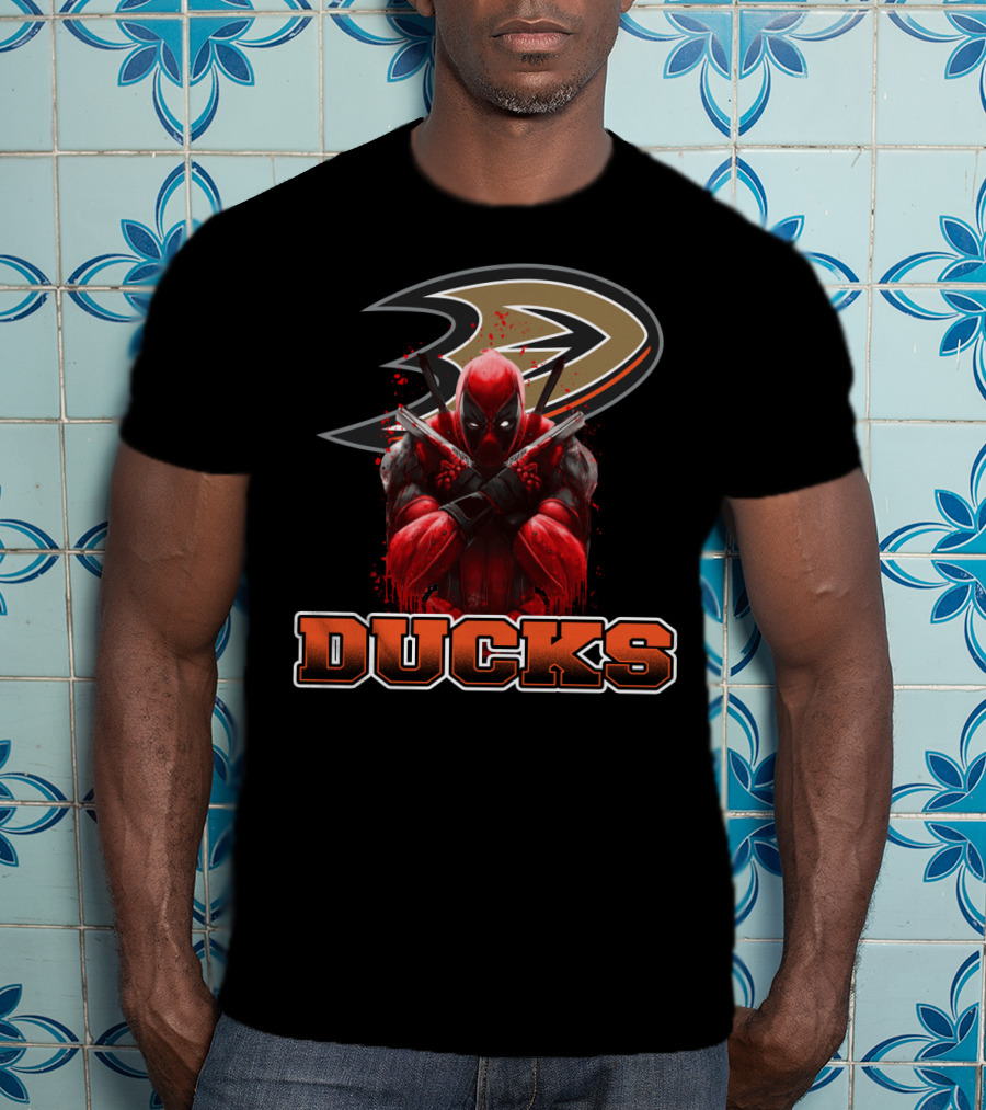 Anaheim Ducks Deadpool Fans Crossover T-Shirt
