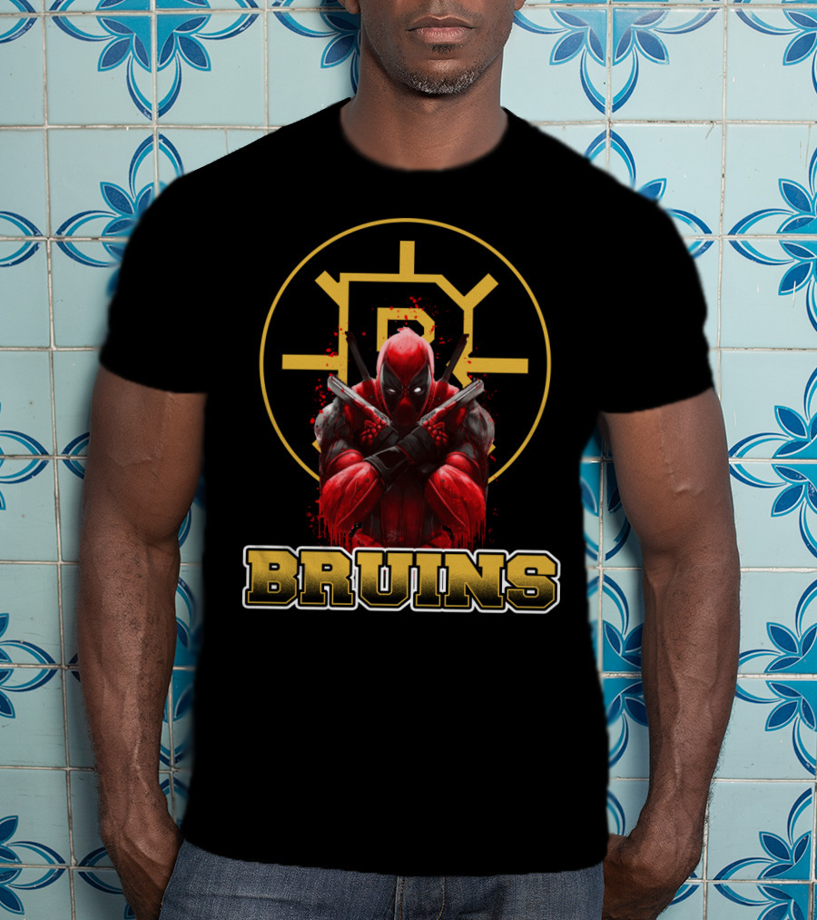 Boston Bruins Deadpool Crossover Fan T-Shirt