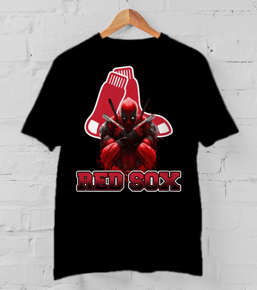 Red Sox Merging Deadpool Fans With Baseball Favorites T-Shirt