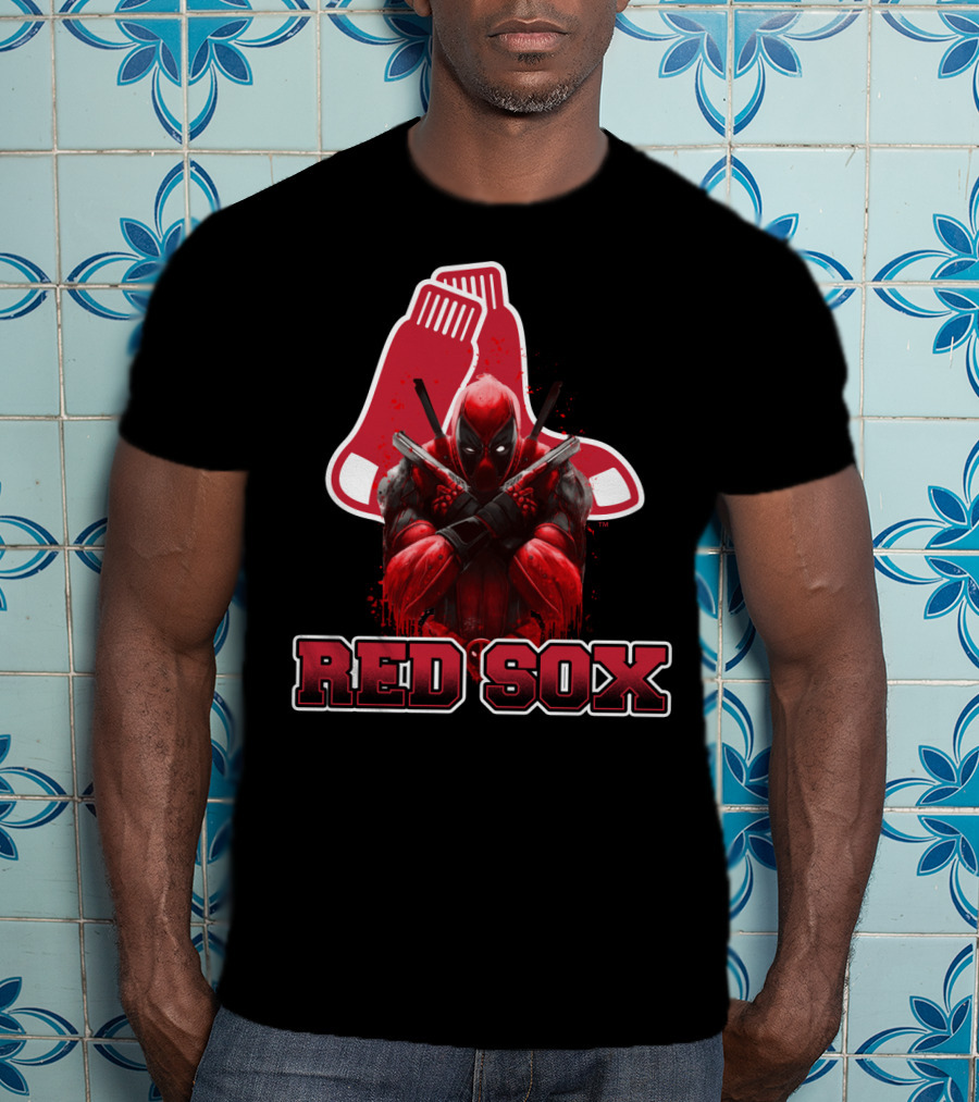 Red Sox Merging Deadpool Fans With Baseball Favorites T-Shirt