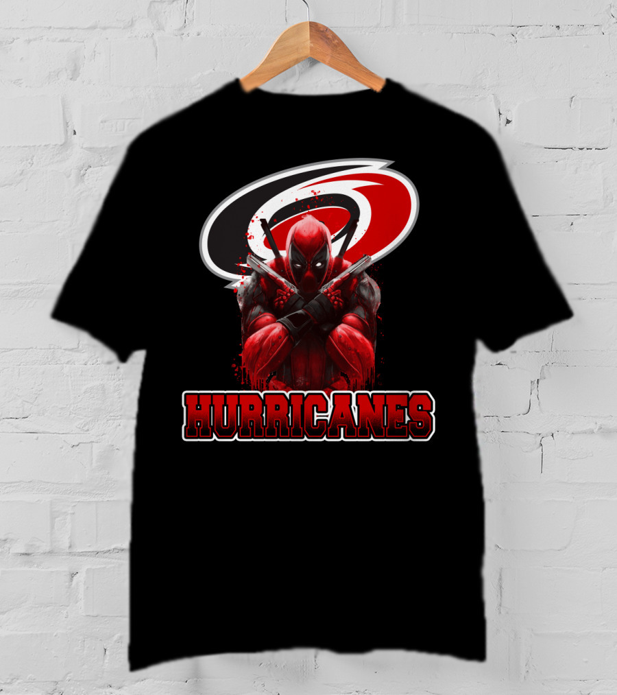Carolina Hurricanes Deadpool Mashup Fans T-Shirt