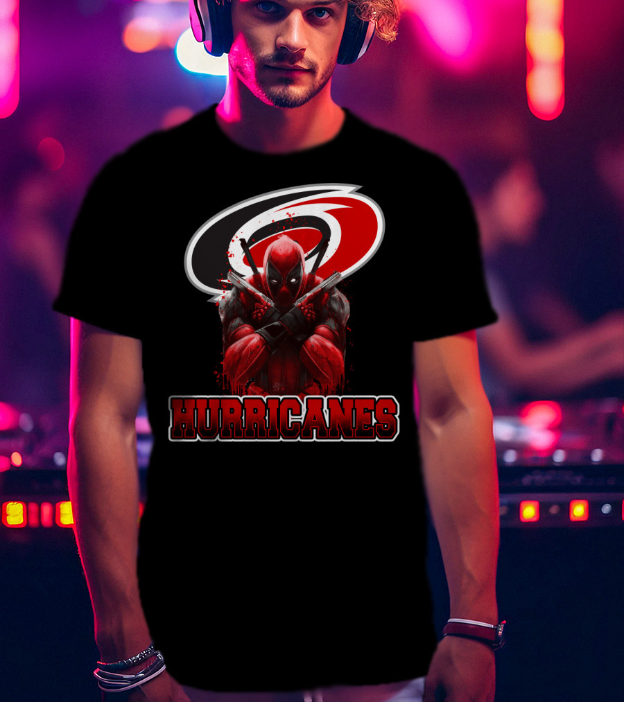 Carolina Hurricanes Deadpool Mashup Fans T-Shirt