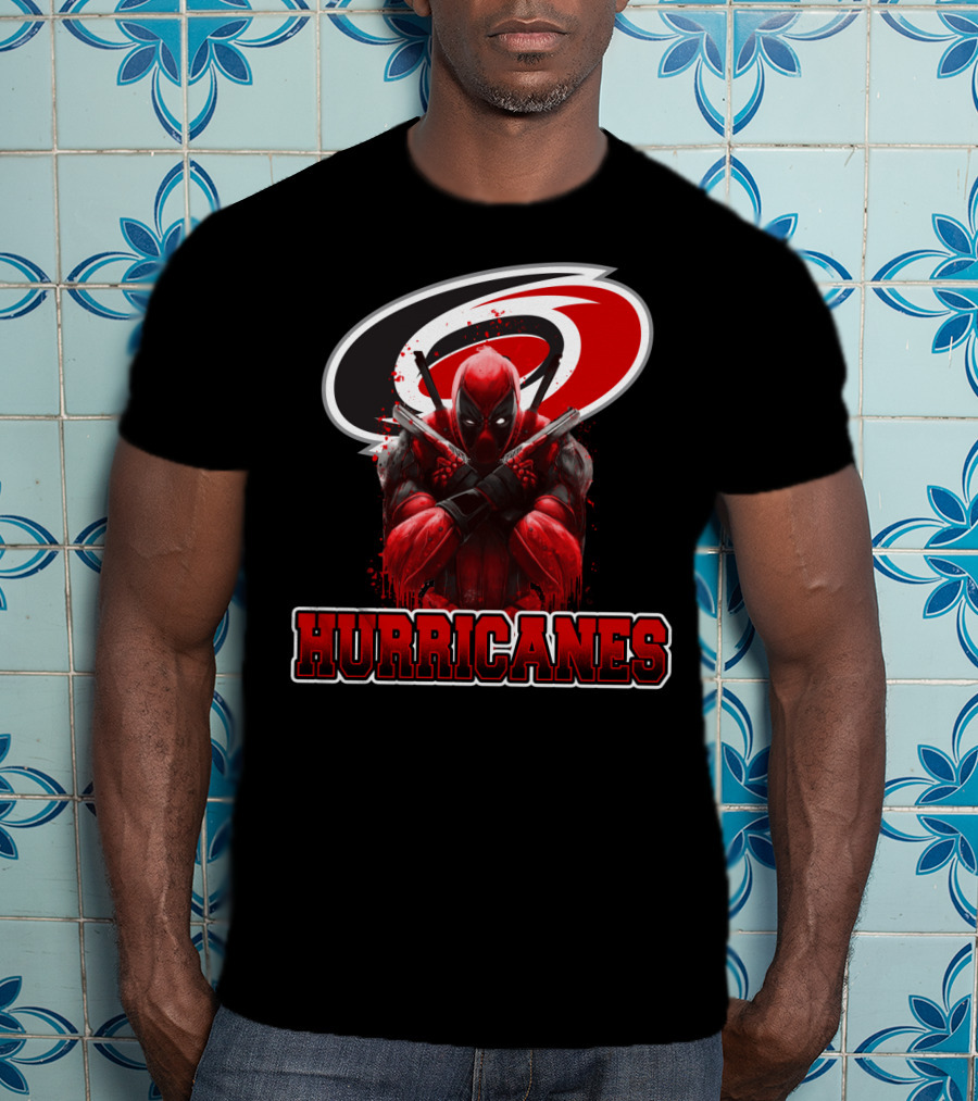 Carolina Hurricanes Deadpool Mashup Fans T-Shirt