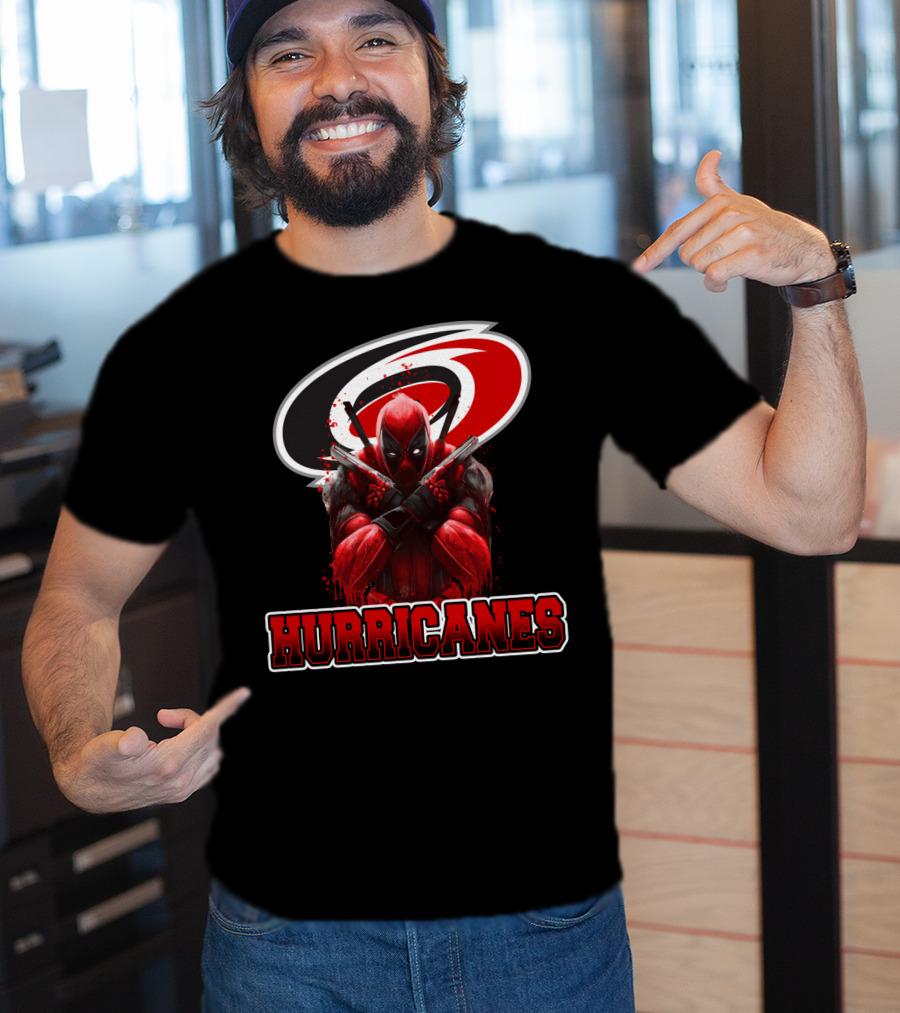 Carolina Hurricanes Deadpool Mashup Fans T-Shirt