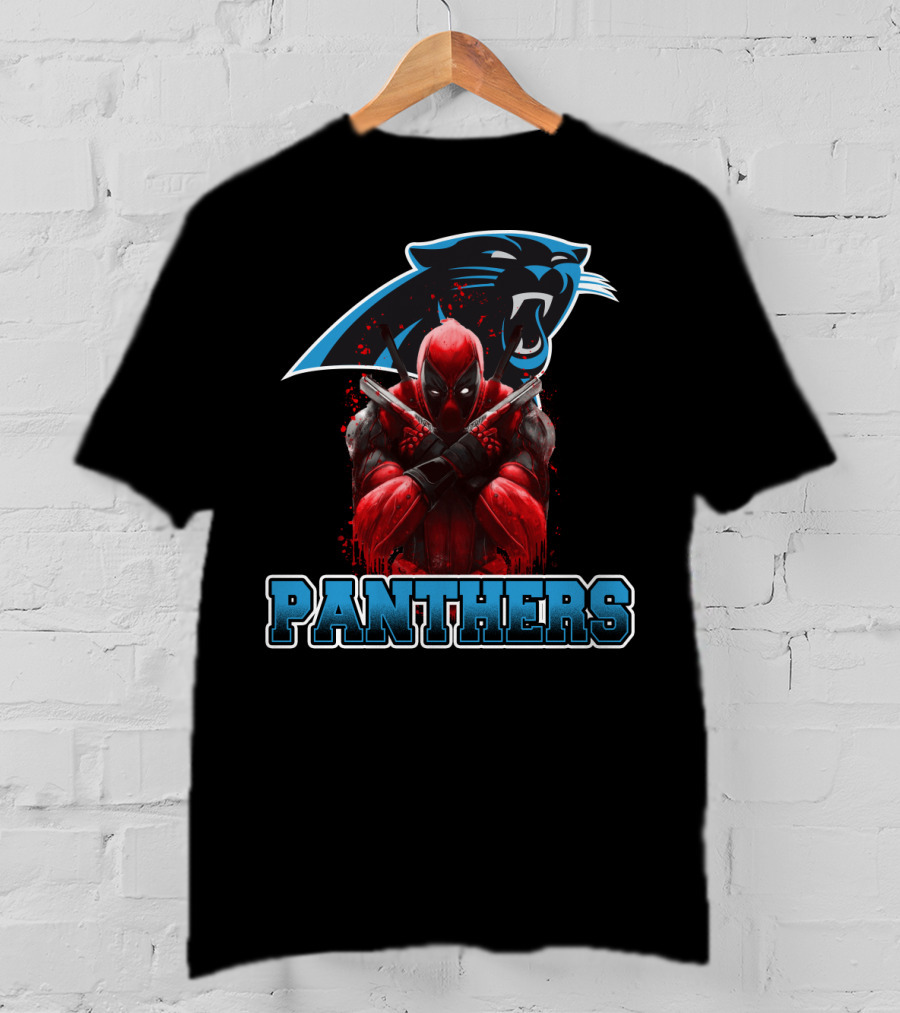 Carolina Panthers Deadpool Crossover Fan Gear T-Shirt