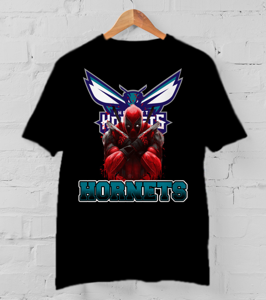 Charlotte Hornets Deadpool Crossover Fans T-Shirt