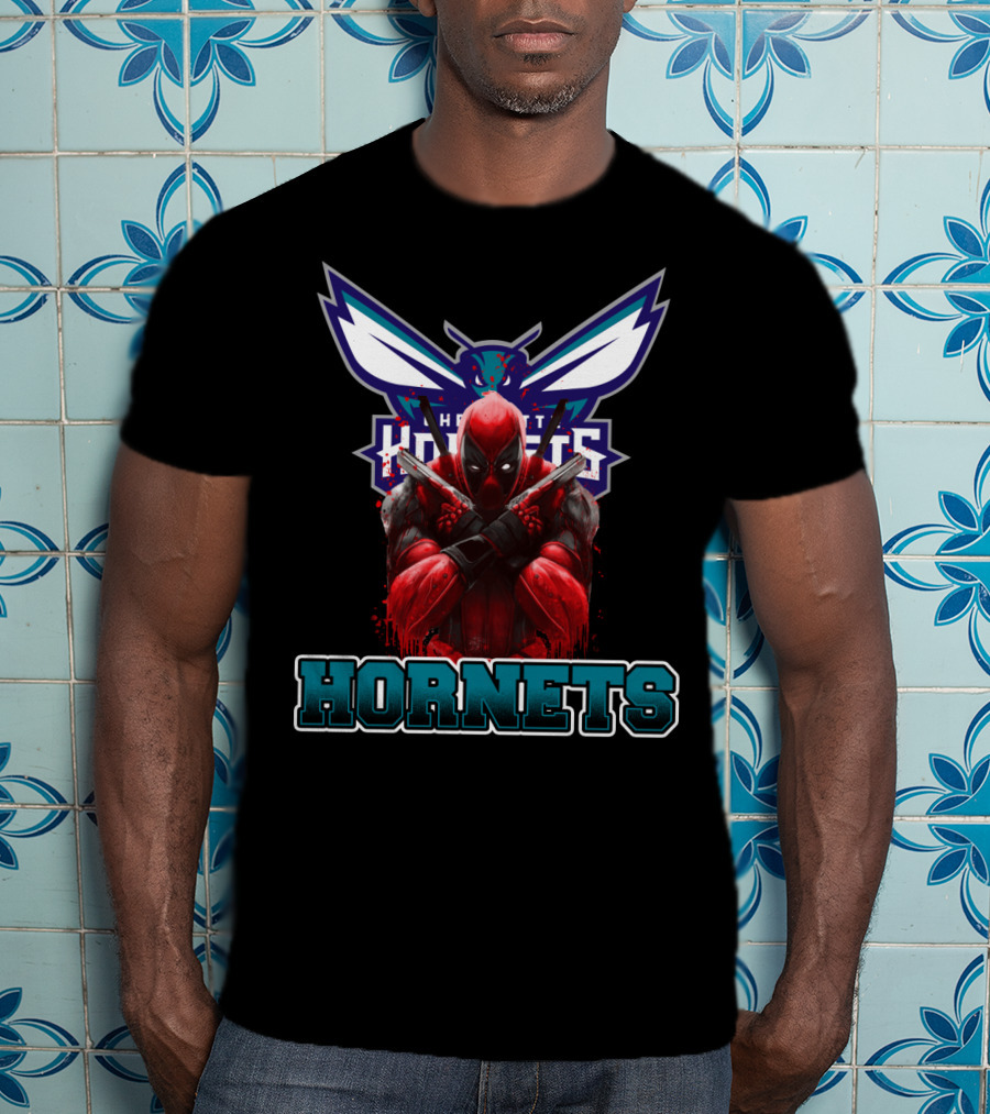 Charlotte Hornets Deadpool Crossover Fans T-Shirt