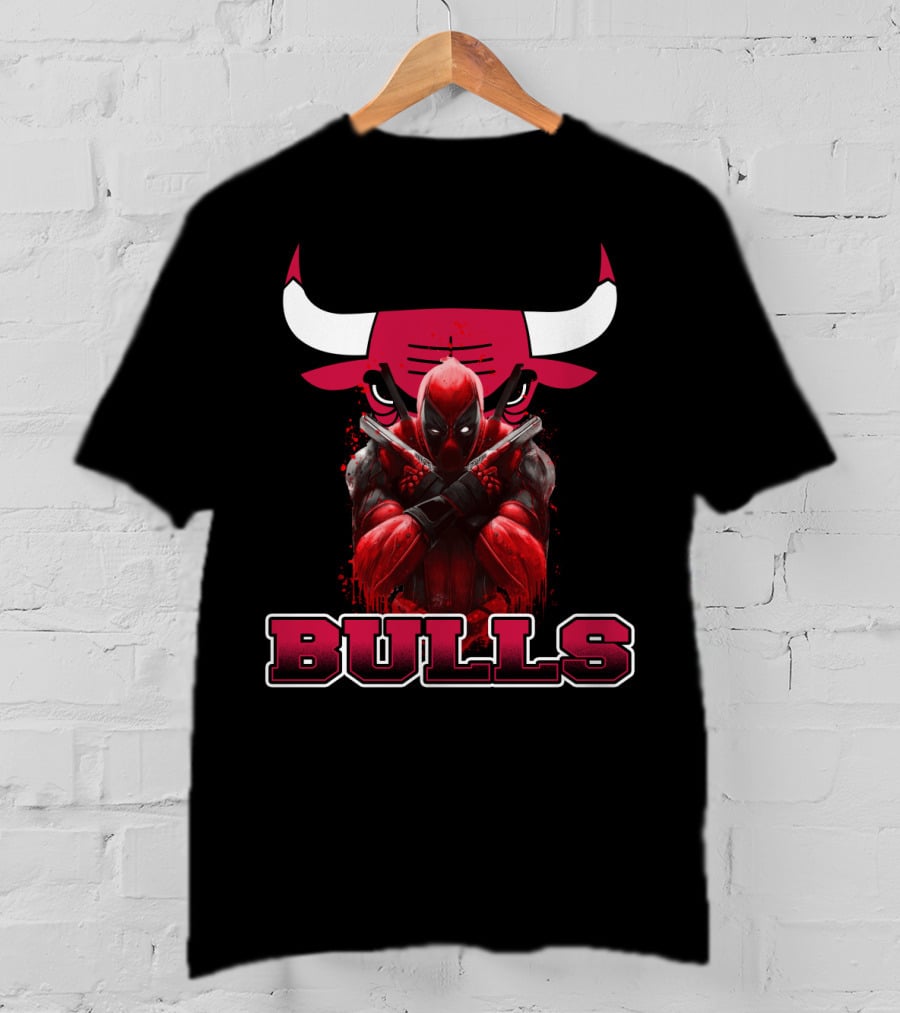 Chicago Bulls Deadpool Collaboration Fans T-Shirt