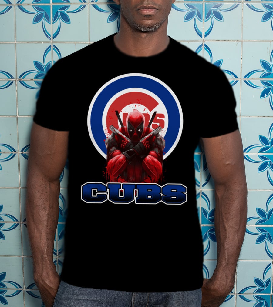 Cubs Deadpool Crossover Fan Collab T-Shirt