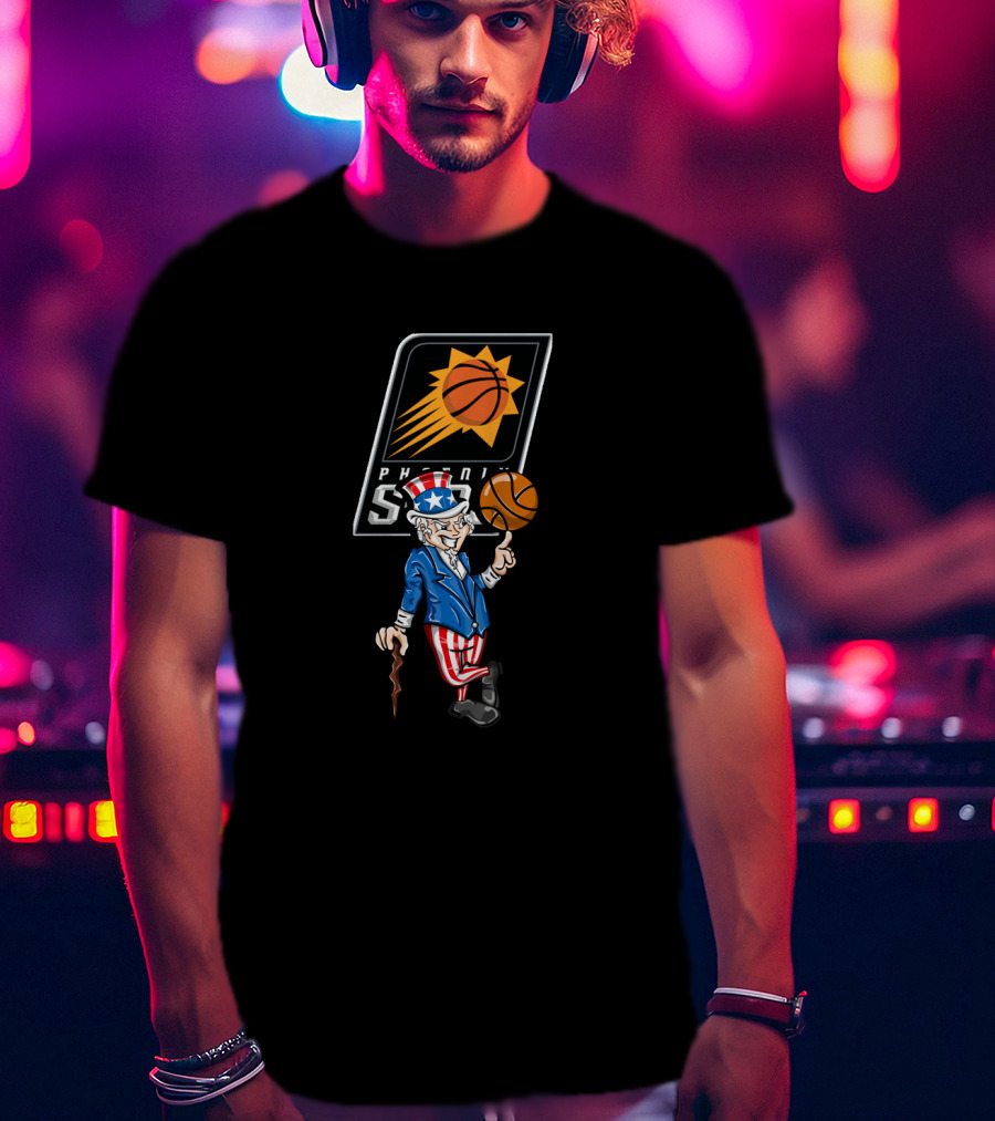 Phoenix Suns Uncle Sam 4Th July Basketball Celebration T-Shirt