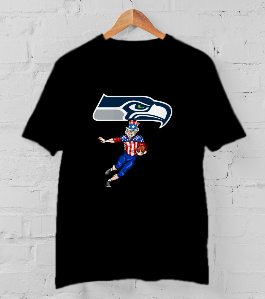 Seattle Seahawks Uncle Sam American Football 4Th July Patriots T-Shirt