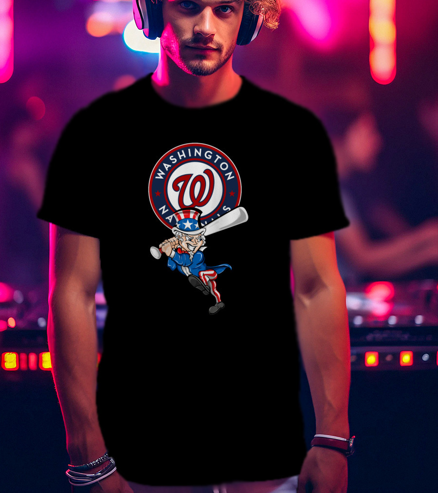 Washington Nationals Uncle Sam 4Th July Baseball T-Shirt