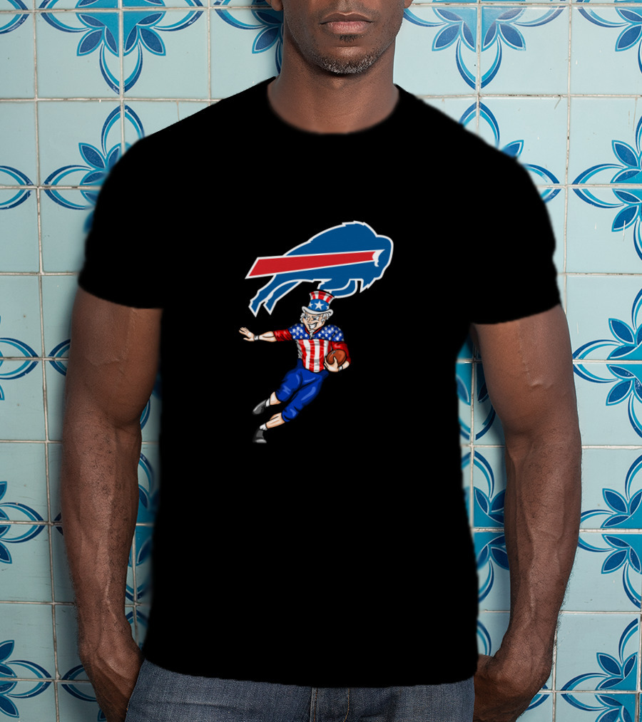 Buffalo Bills Uncle Sam 4Th Of July Football Celebration T-Shirt