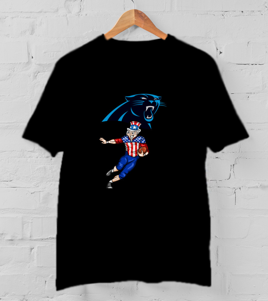 Carolina Panthers Uncle Sam Football 4Th July Nfl Fan Gear T-Shirt