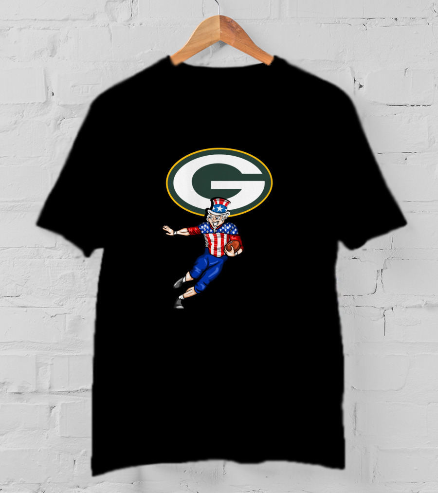 Green Bay Packers Uncle Sam American Football 4Th Of July Celebration T-Shirt