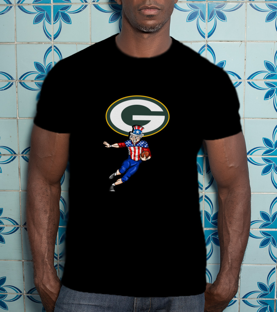 Green Bay Packers Uncle Sam American Football 4Th Of July Celebration T-Shirt
