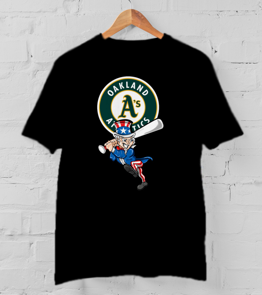 Oakland Athletics Uncle Sam Baseball Patriotic 4Th July Celebration T-Shirt