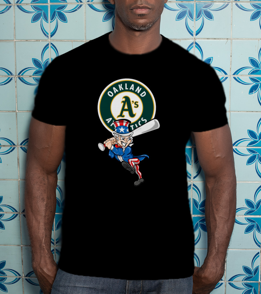 Oakland Athletics Uncle Sam Baseball Patriotic 4Th July Celebration T-Shirt