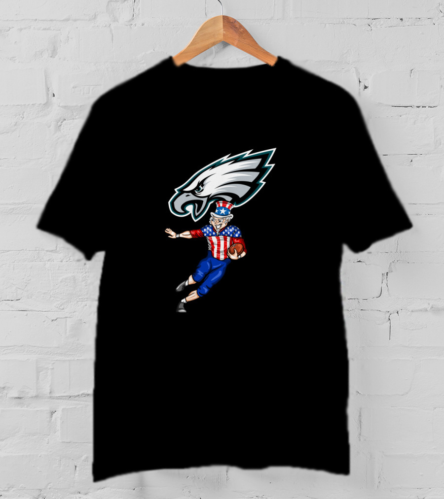 Philadelphia Eagles Uncle Sam Stars And Stripes Football 4Th July T-Shirt