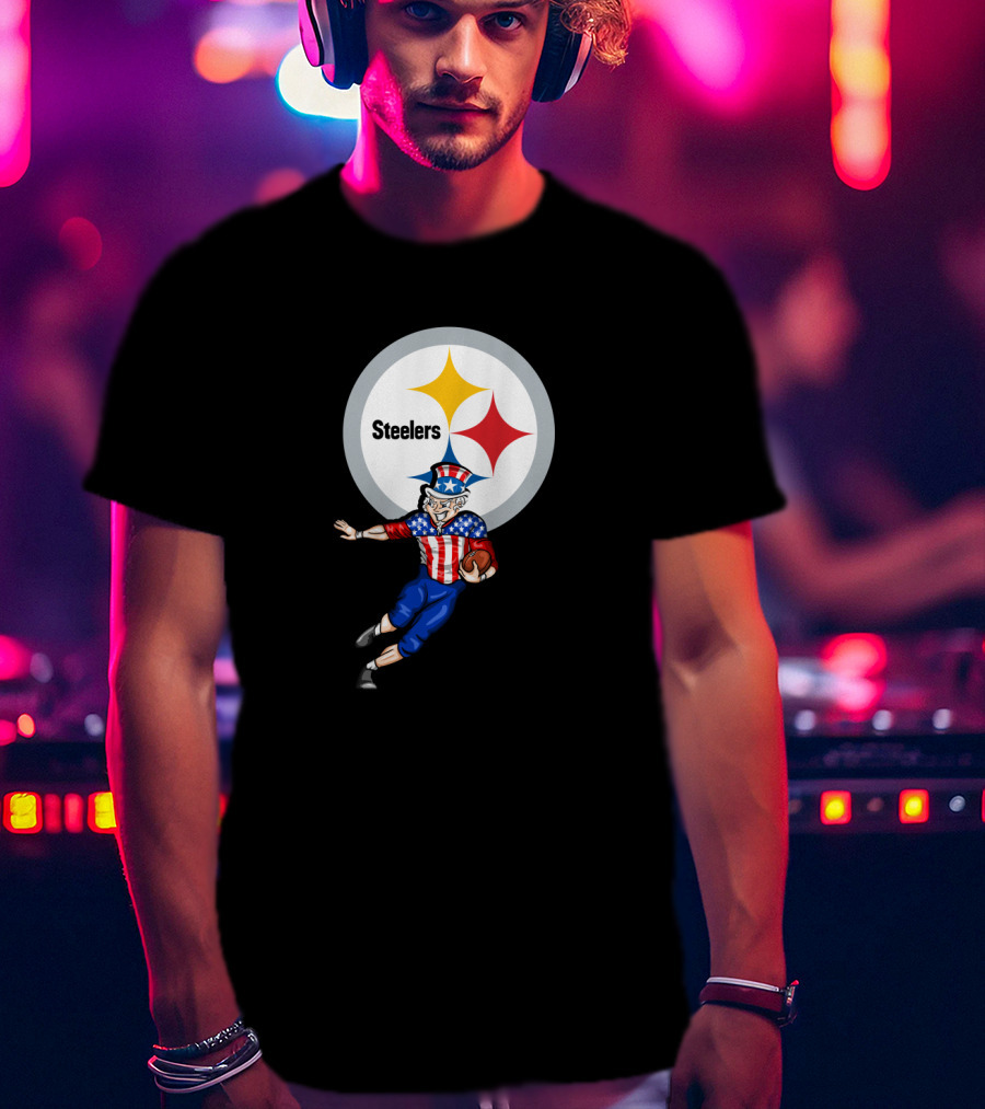 Pittsburgh Steelers Uncle Sam 4Th July Football Stars And Stripes T-Shirt