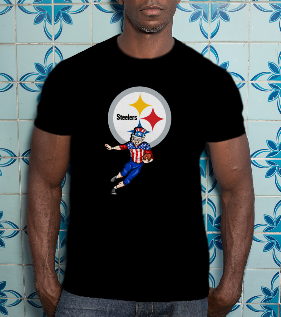 Pittsburgh Steelers Uncle Sam 4Th July Football Stars And Stripes T-Shirt