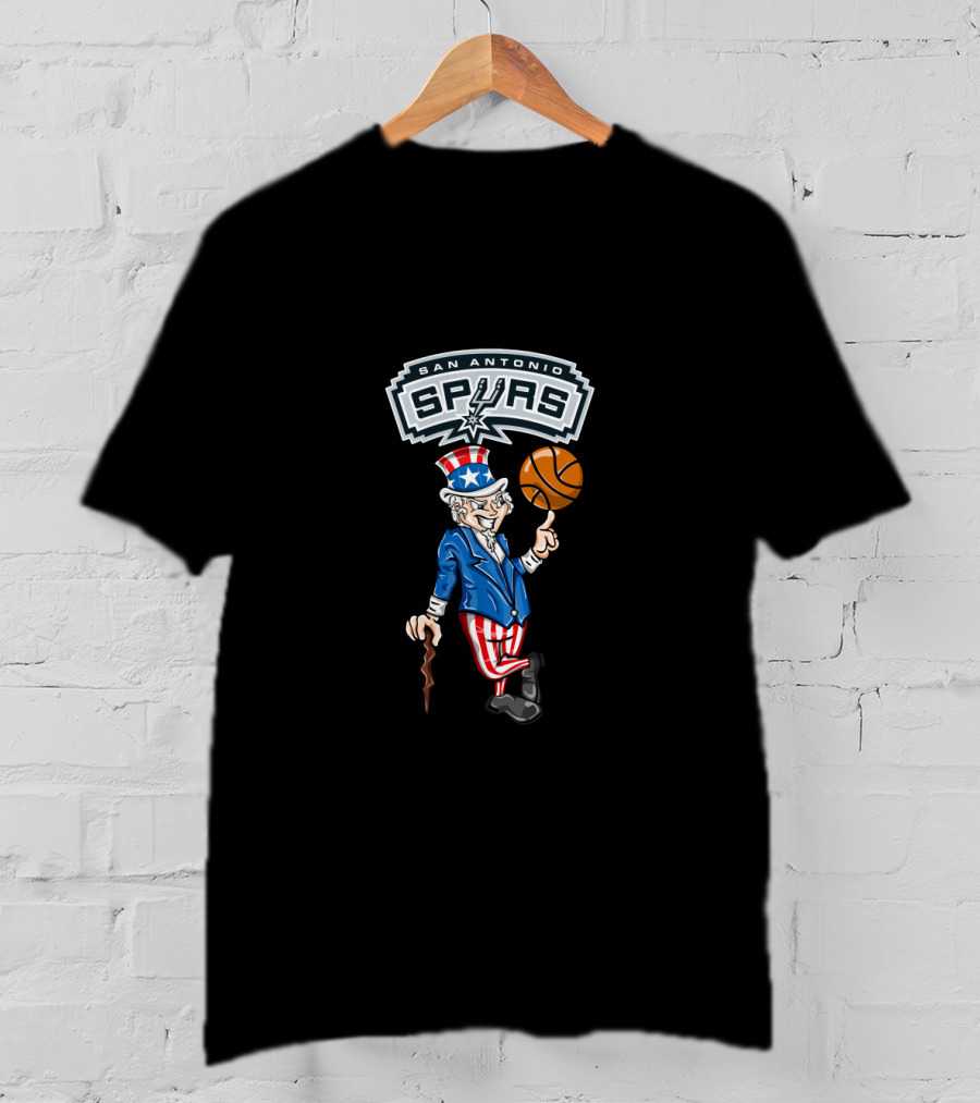 San Antonio Spurs Uncle Sam Basketball 4Th Of July Celebration T-Shirt