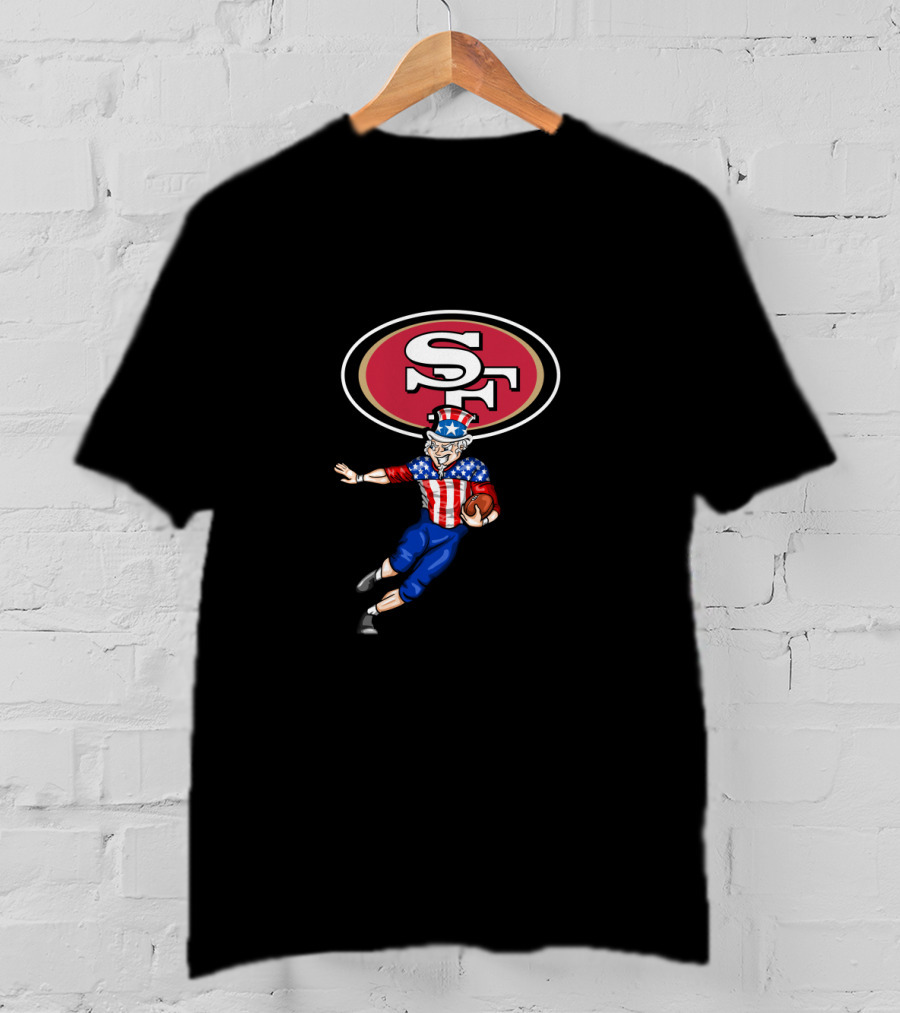 San Francisco 49ers Uncle Sam 4Th July Football Celebration T-Shirt