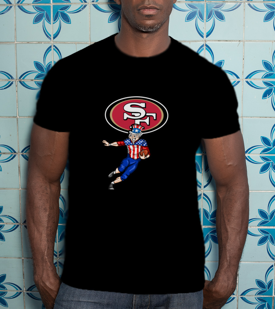 San Francisco 49ers Uncle Sam 4Th July Football Celebration T-Shirt