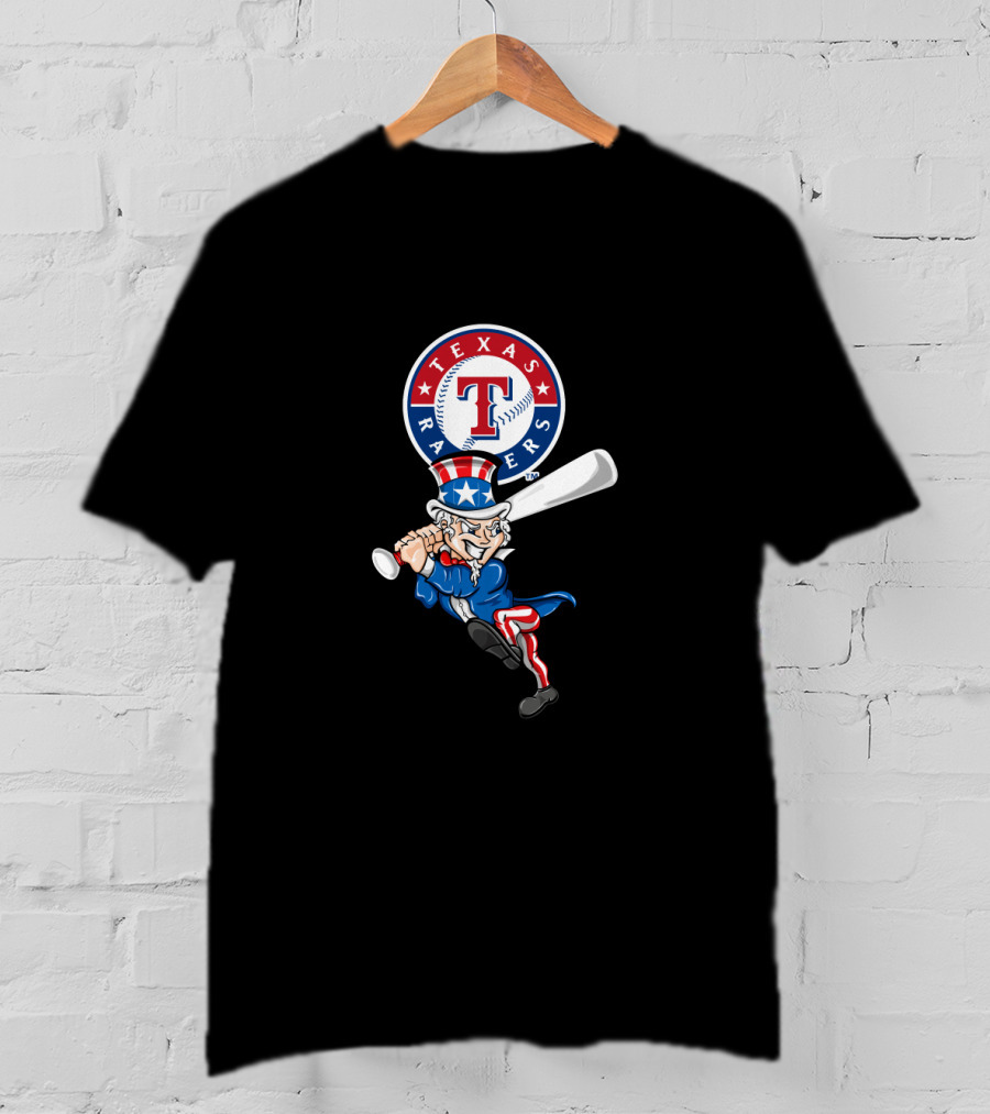 Texas Rangers Uncle Sam Baseball 4Th July Celebration Sports T-Shirt