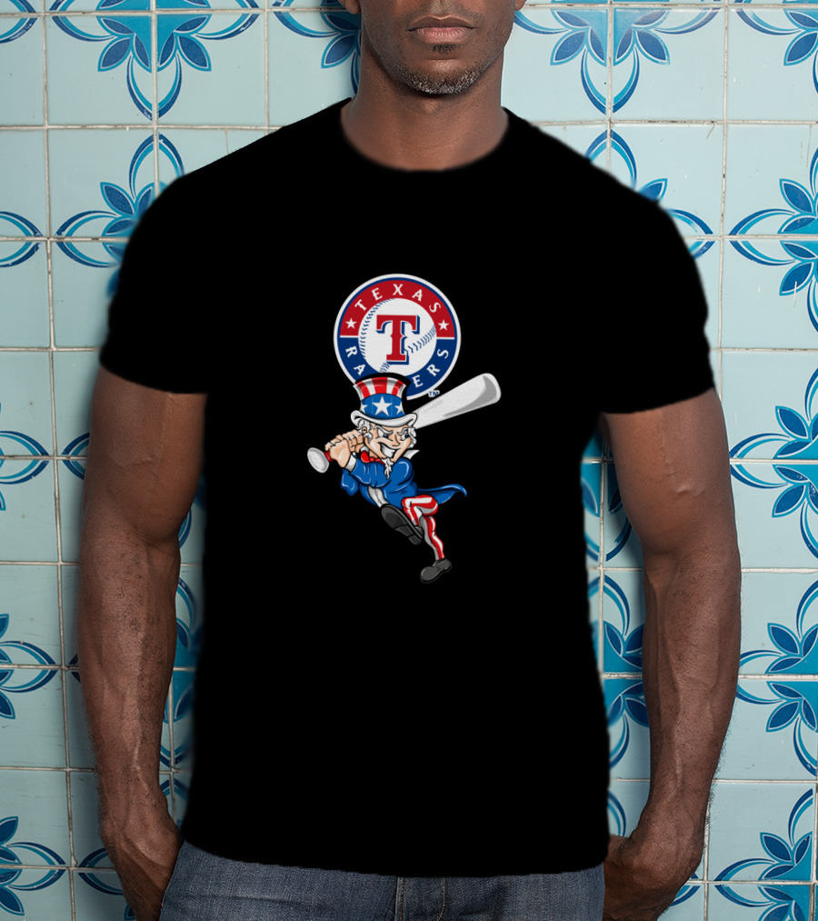 Texas Rangers Uncle Sam Baseball 4Th July Celebration Sports T-Shirt