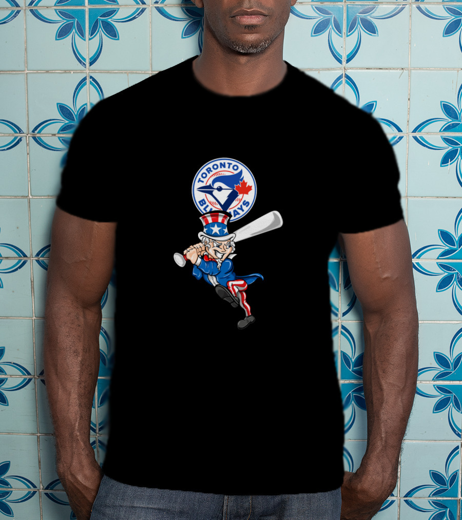 Toronto Blue Jays Uncle Sam Baseball 4Th July Patriotic Swing T-Shirt