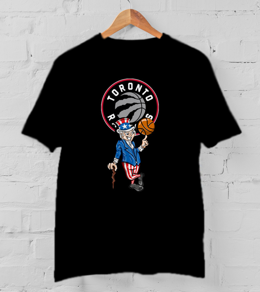 Toronto Raptors Uncle Sam 4Th July Basketball Iconic Logo Celebration T-Shirt