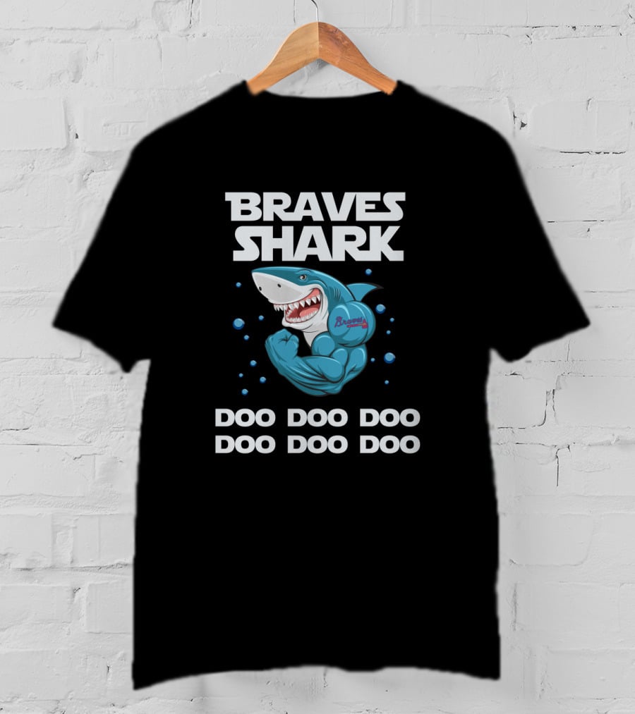 Braves Shark Doo Doo Doo Atlanta Themed Sports T-Shirt