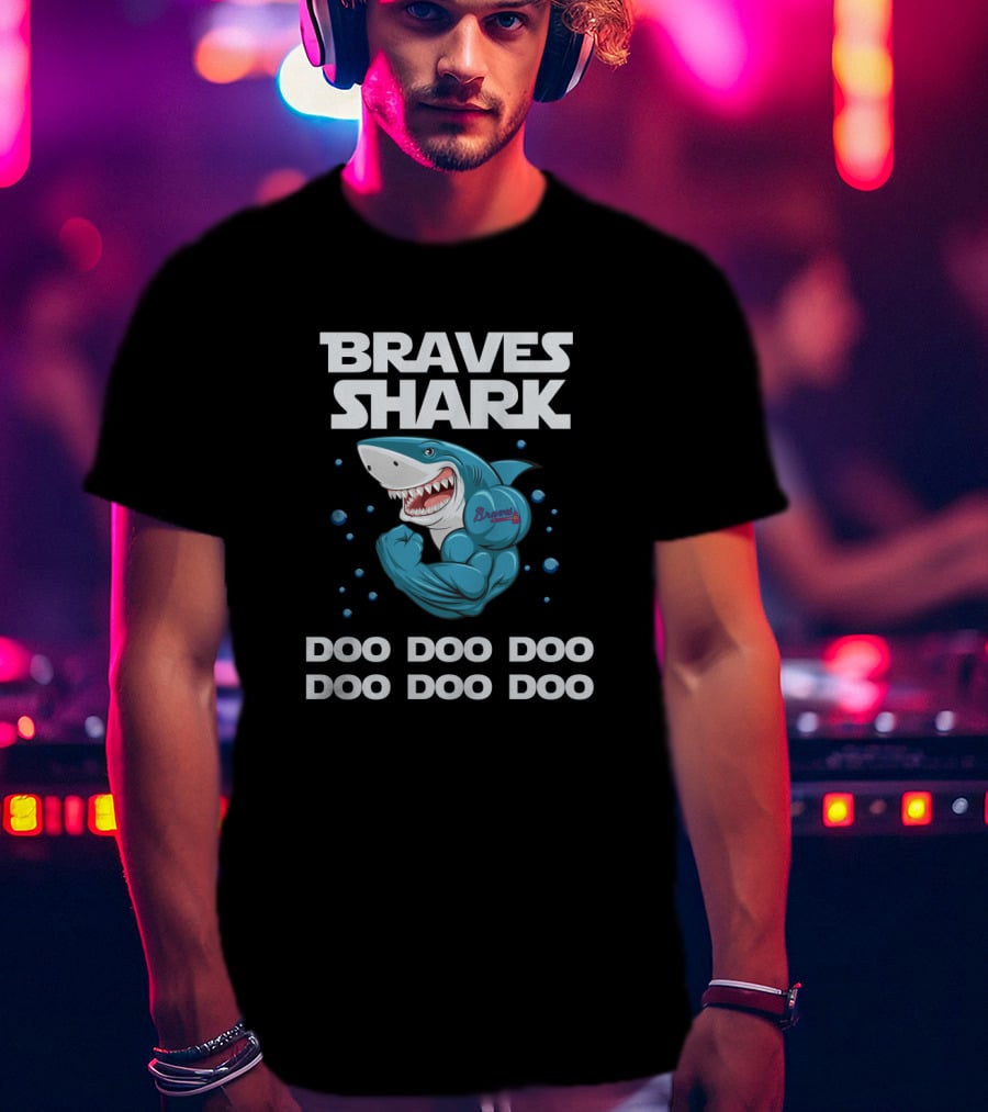 Braves Shark Doo Doo Doo Atlanta Themed Sports T-Shirt