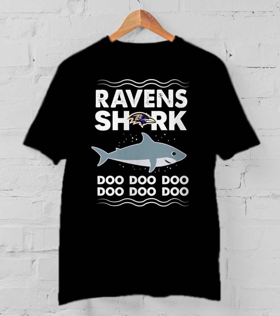 Ravens Shark Doo Doo Doo Football Team Anthem T-Shirt