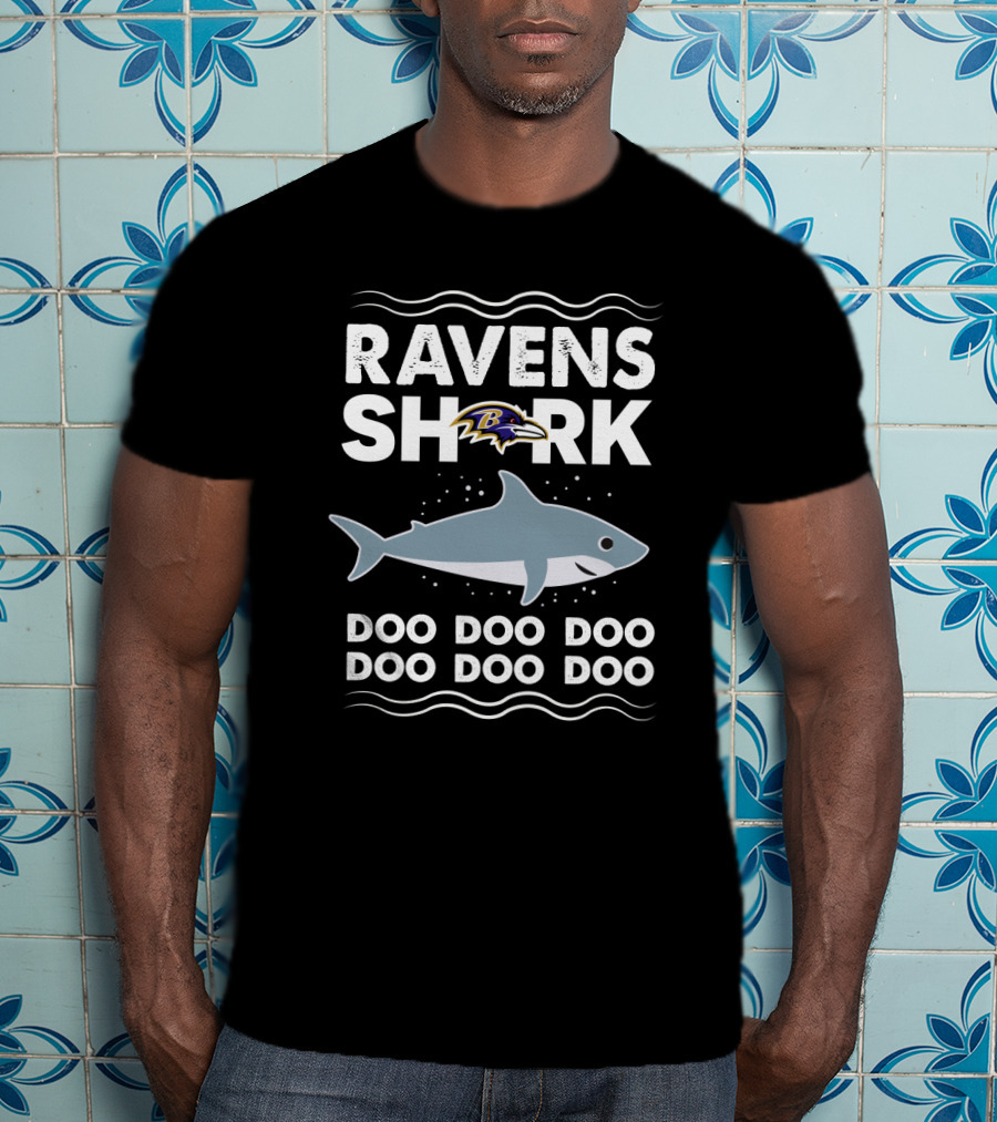 Ravens Shark Doo Doo Doo Football Team Anthem T-Shirt