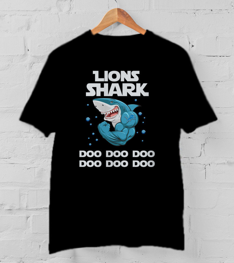 Detroit Lions Shark Doo Doo Doo Football T-Shirt