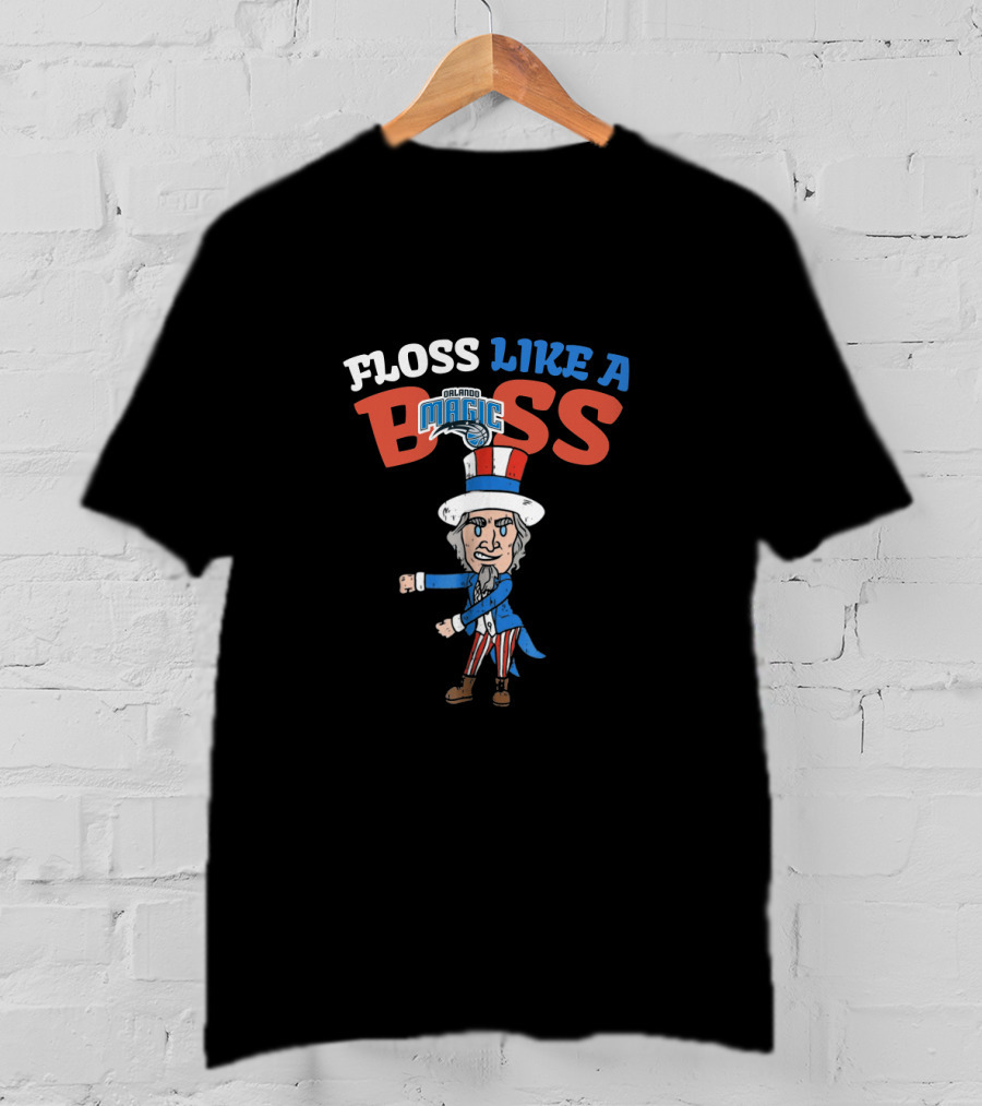 Floss Like A Boss Orlando Magic Uncle Sam 4Th Of July T-Shirt