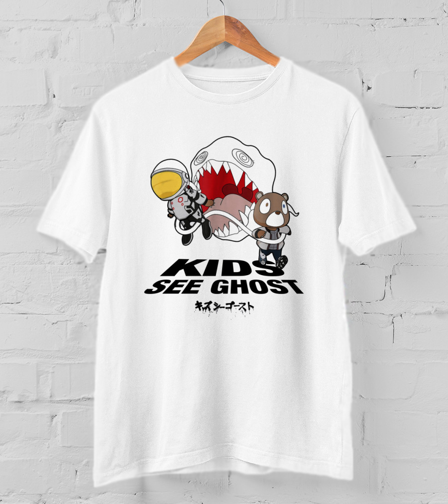 Kids See Ghost Astronaut And Bear With Monster Mouth T-Shirt