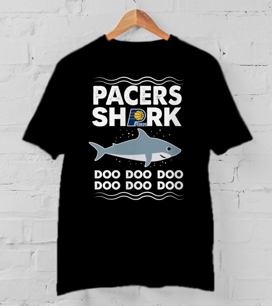 Pacers Shark Doo Doo Doo Indiana Basketball Logo Fun T-Shirt