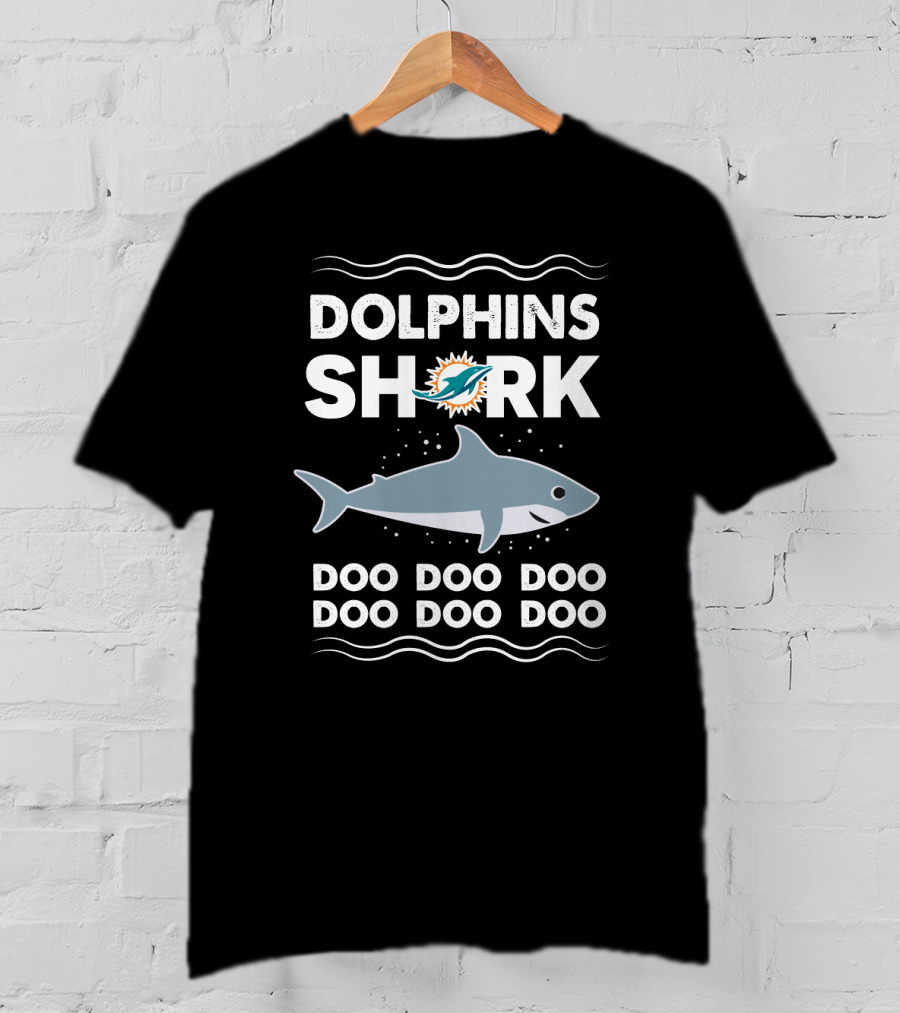Dolphins Shark Doo Doo Doo Miami Football Fan Tune T-Shirt